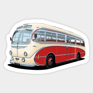 1952 AEC Regal Coach in white and red Sticker